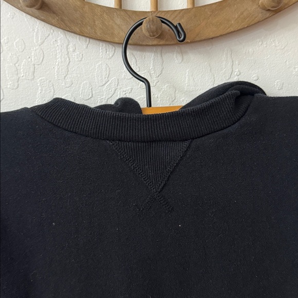 Richer Poorer Black Recycled Fleece Lined Hoodie XS Collar Seam Details - Picture 5 of 7